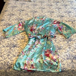 Silky robe